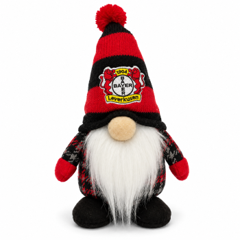 Bayer 04 Leverkusen Weihnachtswichtel Klein 18 cm Schwarz-Rot